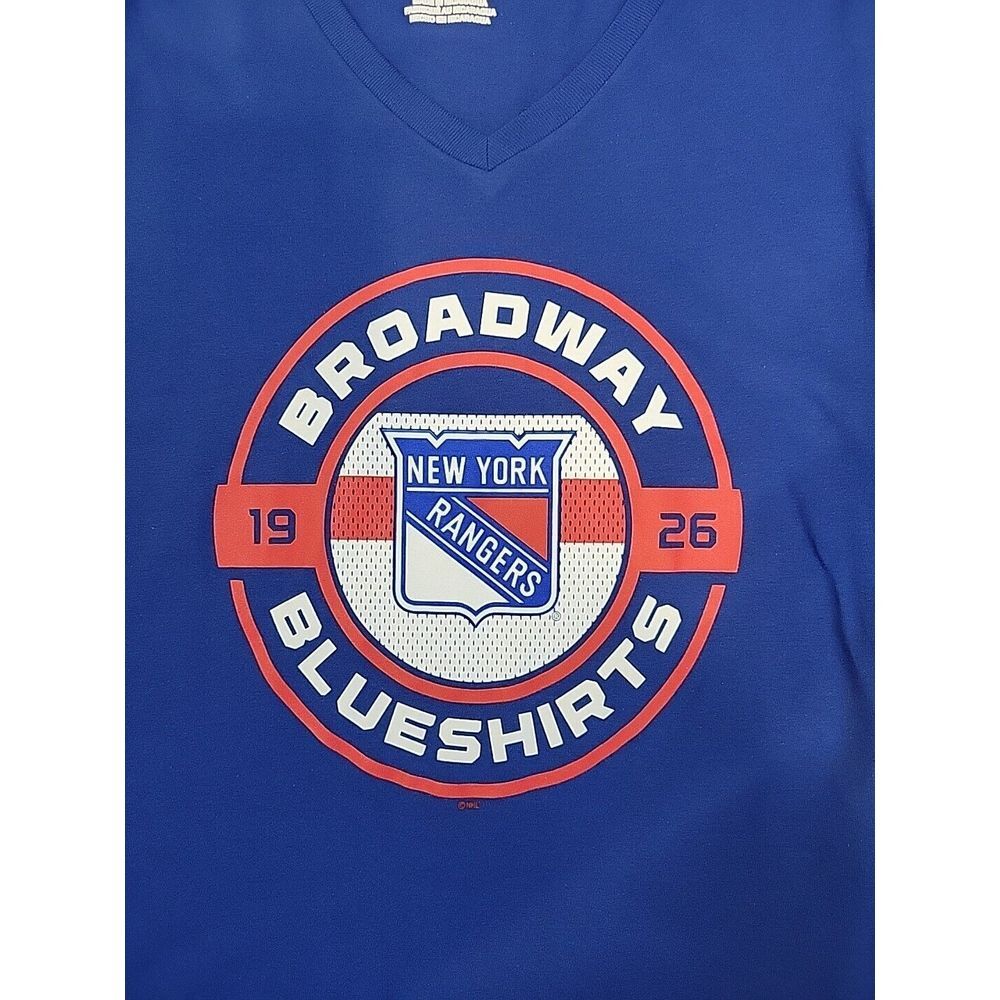 WOMEN'S FANATICS V-NECK TSHIRT NEW YORK RANGERS SIZE MEDIUM BRAND NEW WITH TAGS